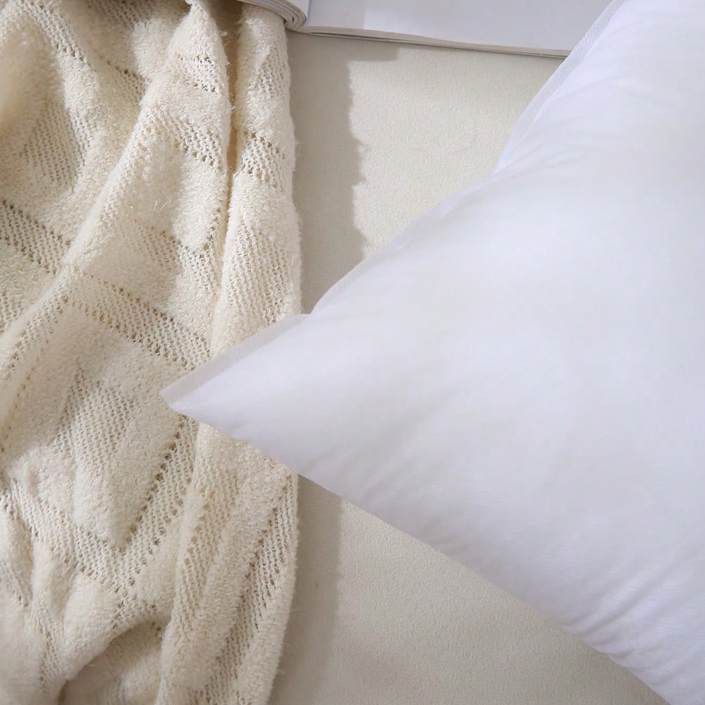 1pc/2pcs White Pillow Inserts, Multiple Sizes Available, Ultra-Soft Fiber Filled, Square White Pillows, Minimalist & Fashionable, Suitable For Home Decor, Living Room Sofa, Bedroom, Halloween, Christm