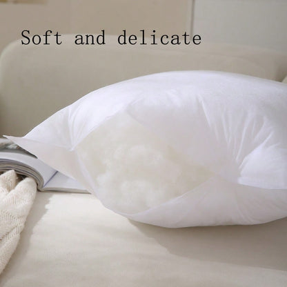 1pc/2pcs White Pillow Inserts, Multiple Sizes Available, Ultra-Soft Fiber Filled, Square White Pillows, Minimalist & Fashionable, Suitable For Home Decor, Living Room Sofa, Bedroom, Halloween, Christm