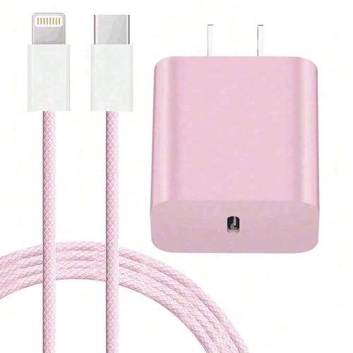 1pc 3.3ft/100cm High-Efficiency Data Transfer & 20W PD Fast Charging Cable + Wall Adapter Charger Set, Compatible With IPhone 14 Pro Max/14 Pro/14 Plus/14/13/12/11/XS/XR/8/7/6, IPad Series