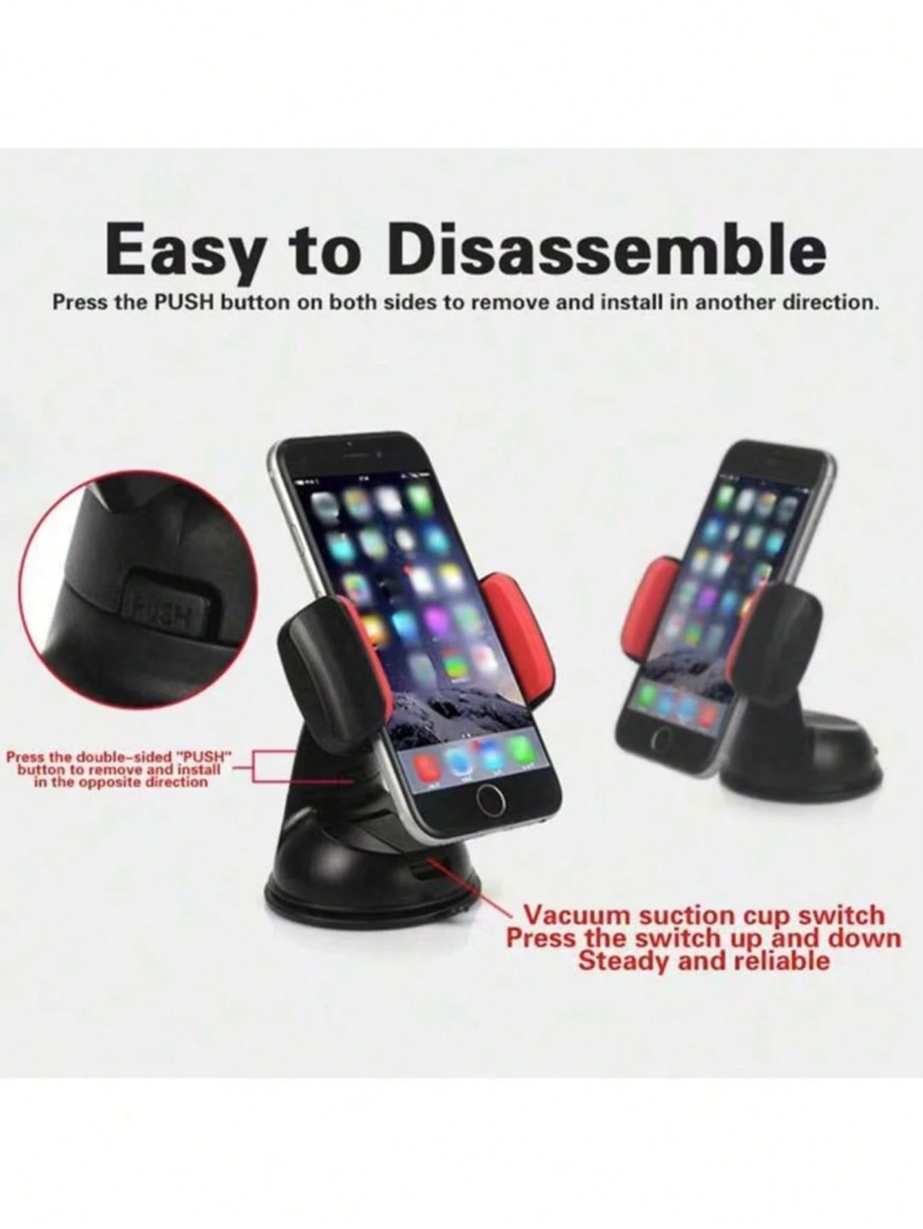 1pc 360 Degree Rotatable Multifunctional Car Phone Holder