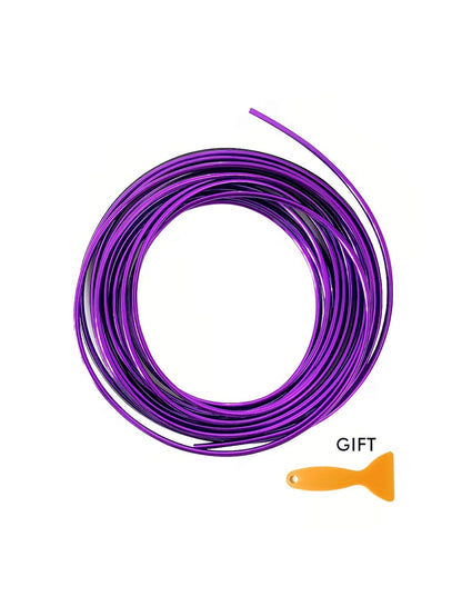 1pc 3M Car Interior Decorative Strip, U-Shaped Gap Trim, Air Vent Decorative Strip, Car Center Console Screen & Dashboard Electroplated Decorative Strip, Multiple Colors Available, Affordable Car Acce