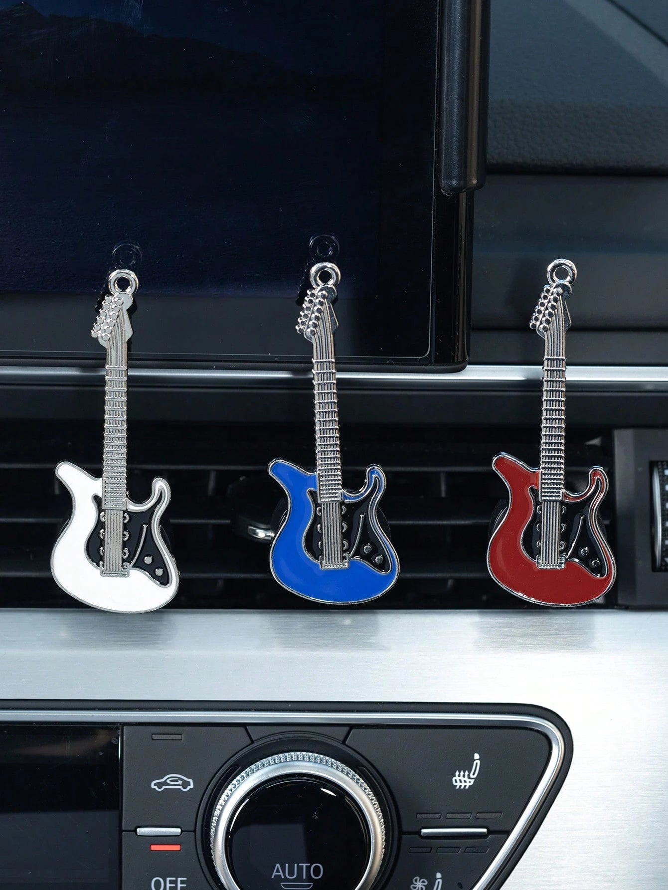 1pc/3pcs/6pcs Car Air Vent Decorations, Fashionable Creative Music Guitar Decor, Car Air Freshener Holder (Fragrance Not Included)