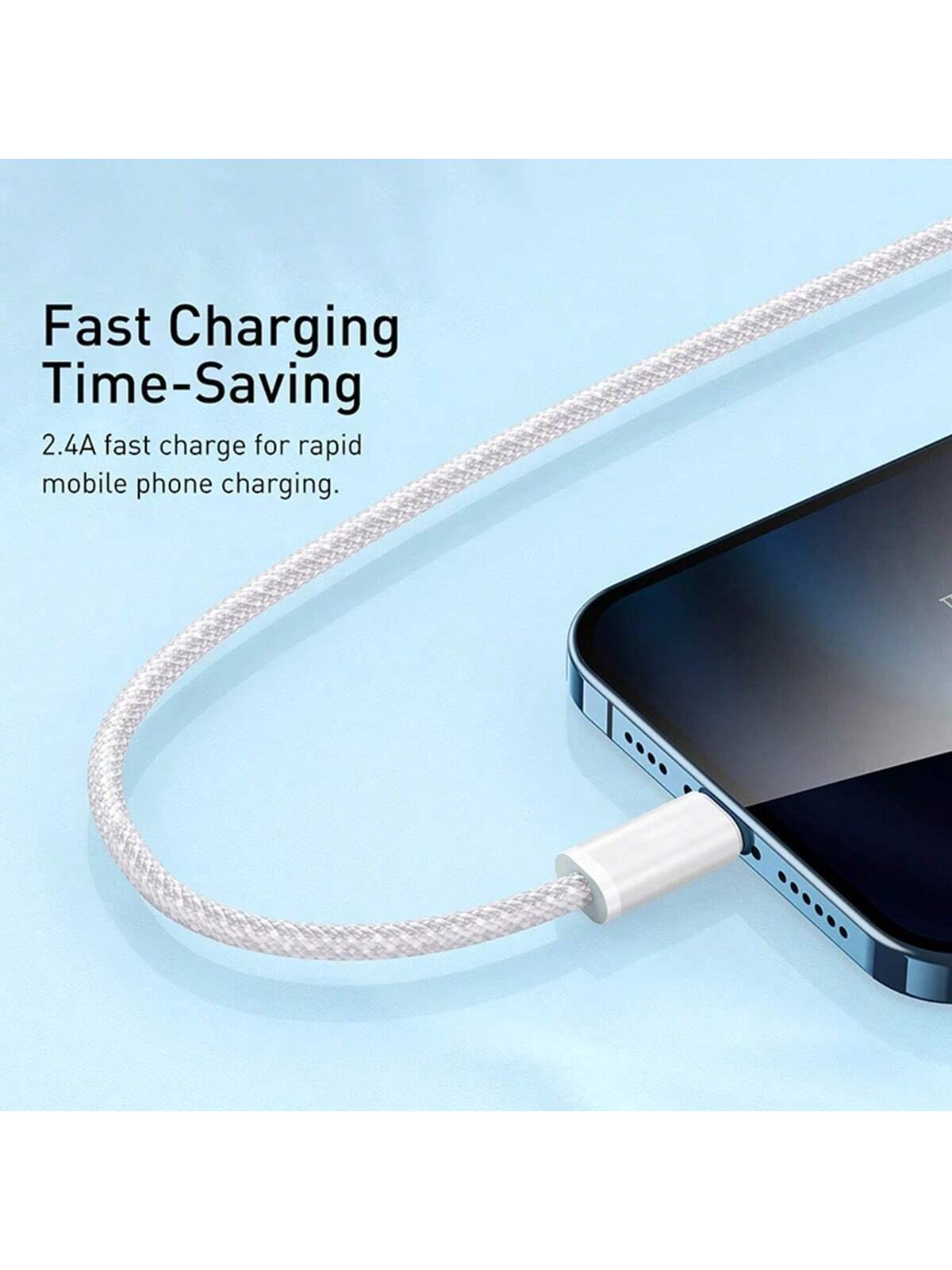 1pc/4pcs 20W 3.3ft/100cm USB To Lightning Nylon Braided Data Cable, Compatible With IPhone 14 13 12 11 Pro Max XR XS X 8 7 6 Plus SE/IPad, High-Efficiency Fast Charging Cable MFi Certified