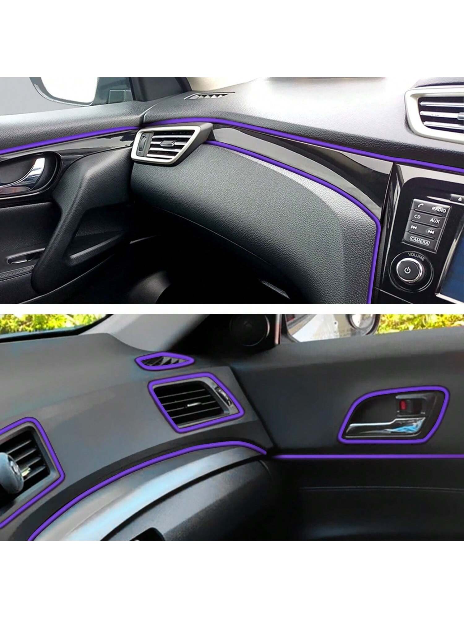1pc 5m Universal Car Interior Gap Filler Trim, Car Decorative Strip, Flexible DIY Decoration Strip, Including Installation Tools