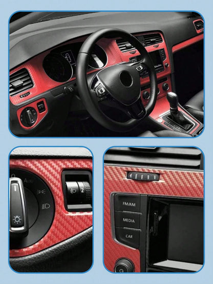 1pc 7D Glossy Carbon Fiber Vinyl Film. Ideal For Car Interior And Home Door Decoration. Durable For Protection, Easy For DIY Use. Stylish Design, Also Serves As A Nice Gift For Car Owners.