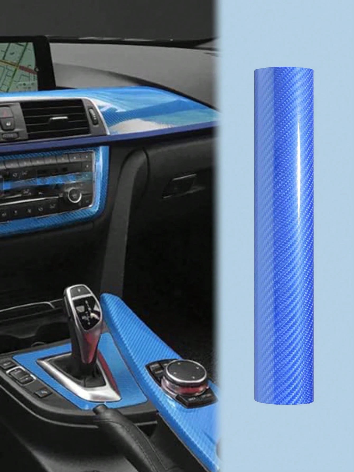 1pc 7D Glossy Carbon Fiber Vinyl Film. Ideal For Car Interior And Home Door Decoration. Durable For Protection, Easy For DIY Use. Stylish Design, Also Serves As A Nice Gift For Car Owners.