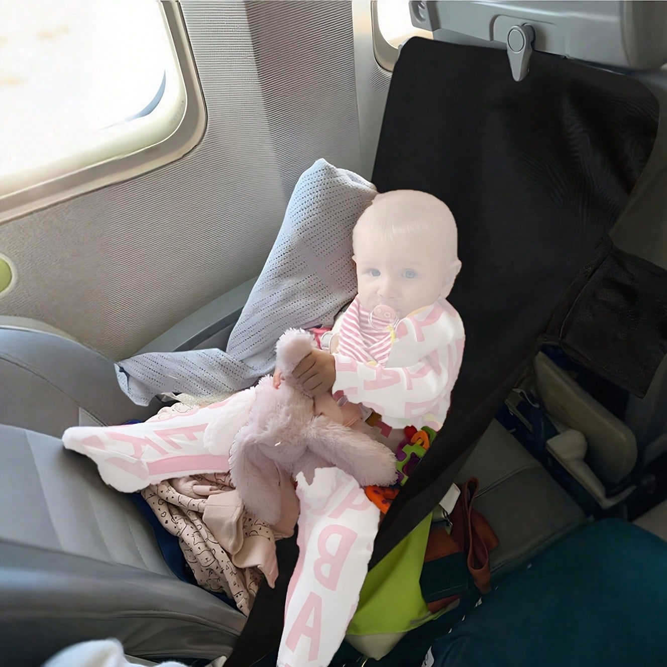 1pc Adjustable Travel Seat Extender With Reclining Backrest, Portable Flight Bed Suitable For Airplane, Train, Car Travel