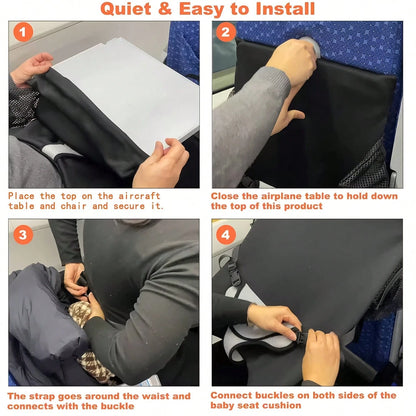 1pc Adjustable Travel Seat Extender With Reclining Backrest, Portable Flight Bed Suitable For Airplane, Train, Car Travel