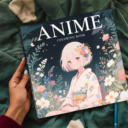 1pc Anime Coloring Book, 24 Pages Thick Paper Craft, Drawing & Art, Designed For Adult Relaxation And Stress Relief, With Unique Cover Design, Ideal Gift For Valentine's Day, Christmas, Halloween, New