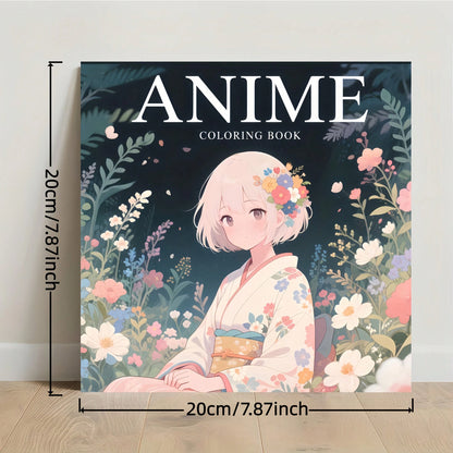1pc Anime Coloring Book, 24 Pages Thick Paper Craft, Drawing & Art, Designed For Adult Relaxation And Stress Relief, With Unique Cover Design, Ideal Gift For Valentine's Day, Christmas, Halloween, New