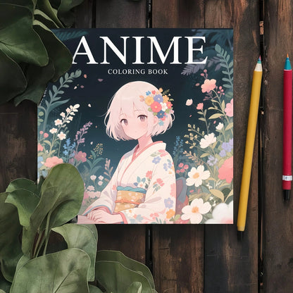 1pc Anime Coloring Book, 24 Pages Thick Paper Craft, Drawing & Art, Designed For Adult Relaxation And Stress Relief, With Unique Cover Design, Ideal Gift For Valentine's Day, Christmas, Halloween, New