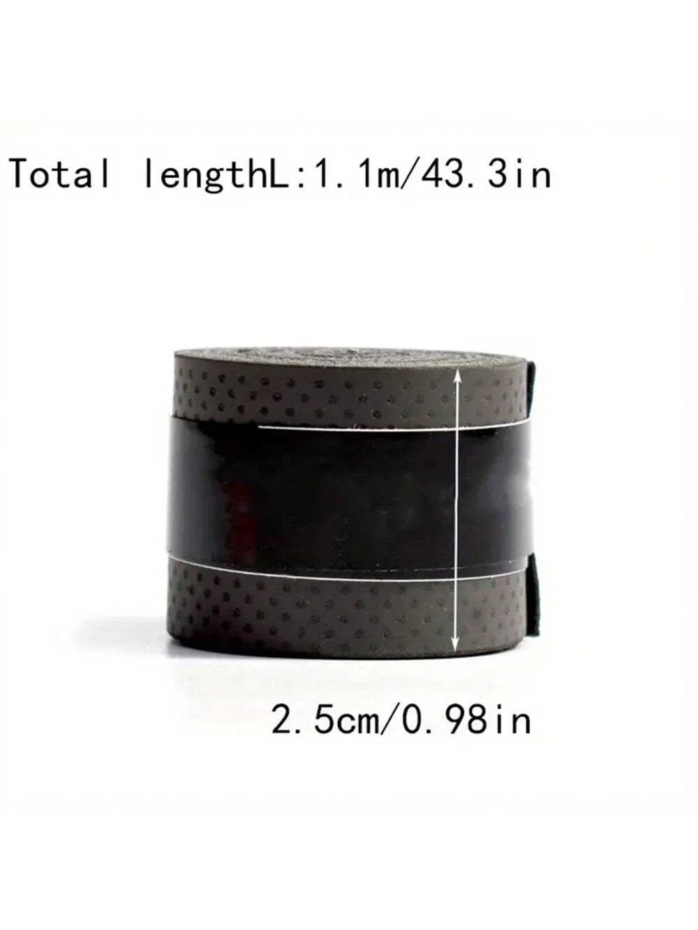 1pc Anti-Slip Sweat Absorbent PU Fabric Racquet Grip Tape For Tennis, Badminton, Fishing Rods – Universal Non-Slip Replacement Handle Wrap With Improved Tactile Grip And Shock Absorption