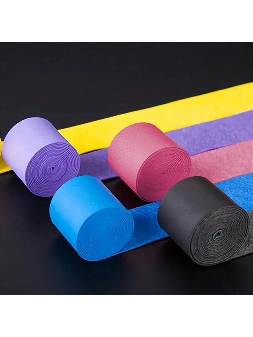 1pc Anti-Slip Sweat Absorbent PU Fabric Racquet Grip Tape For Tennis, Badminton, Fishing Rods – Universal Non-Slip Replacement Handle Wrap With Improved Tactile Grip And Shock Absorption