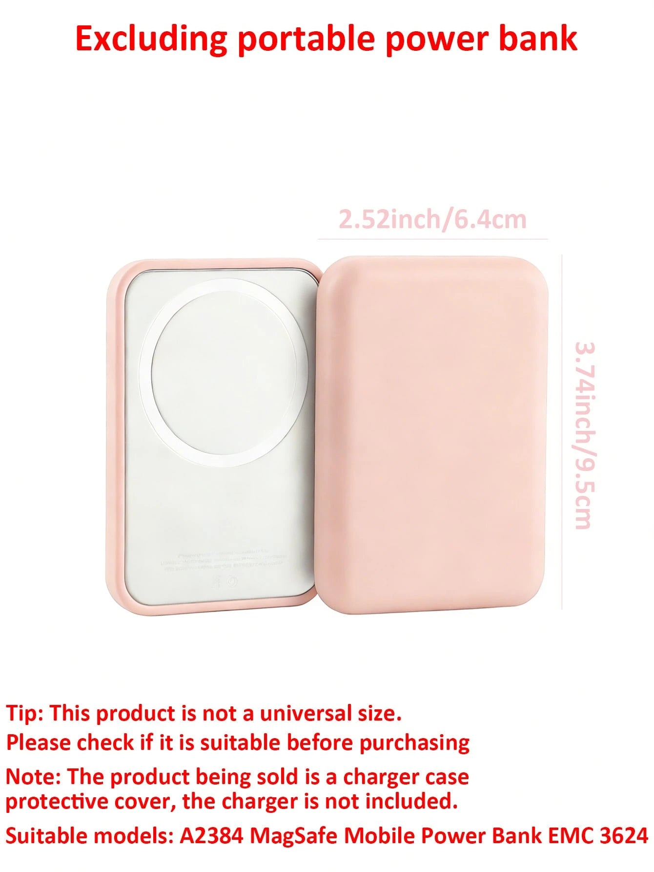 1pc Apple Magnetic Suction Protective Case. (Excluding Charger) Made Of Soft TPU Material, It Has Shockproof And Anti Drop Functions. You Can Also Stick Your Favorite Sticker Pattern On The Protective