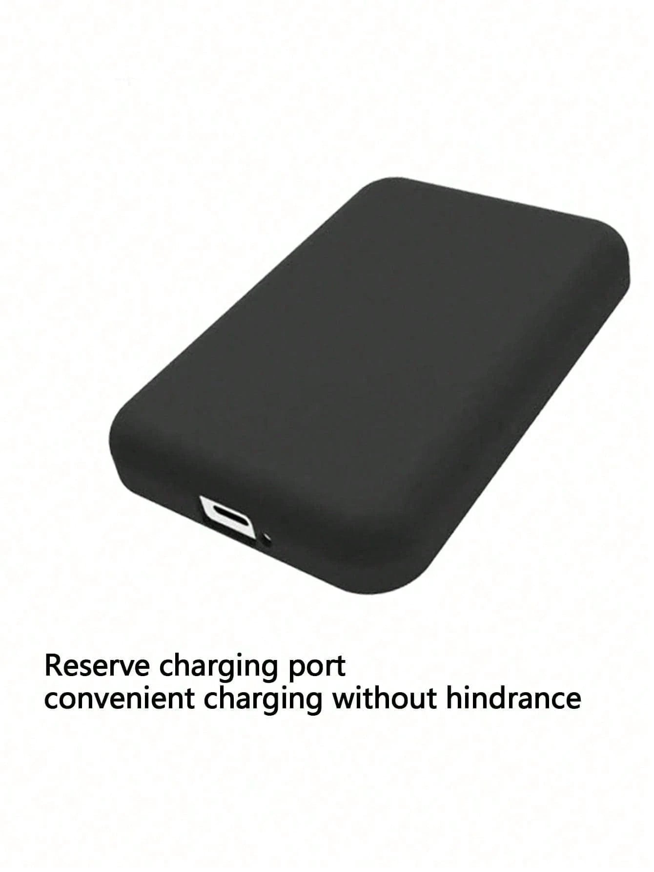 1pc Apple Magnetic Suction Protective Case. (Excluding Charger) Made Of Soft TPU Material, It Has Shockproof And Anti Drop Functions. You Can Also Stick Your Favorite Sticker Pattern On The Protective