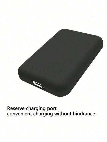 1pc Apple Magnetic Suction Protective Case. (Excluding Charger) Made Of Soft TPU Material, It Has Shockproof And Anti Drop Functions. You Can Also Stick Your Favorite Sticker Pattern On The Protective
