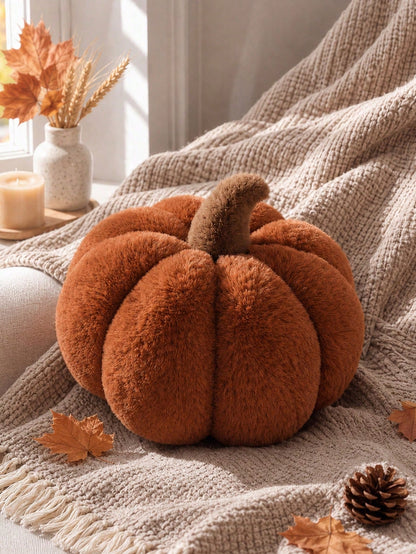 1pc Autumn Pumpkin Cushions, Halloween Decorative Pumpkins, Soft-Stuffed Harvest Decorations, Ideal For Dining Tables, Shelves, Sofas And Mantelpieces, Thanksgiving Home Decor