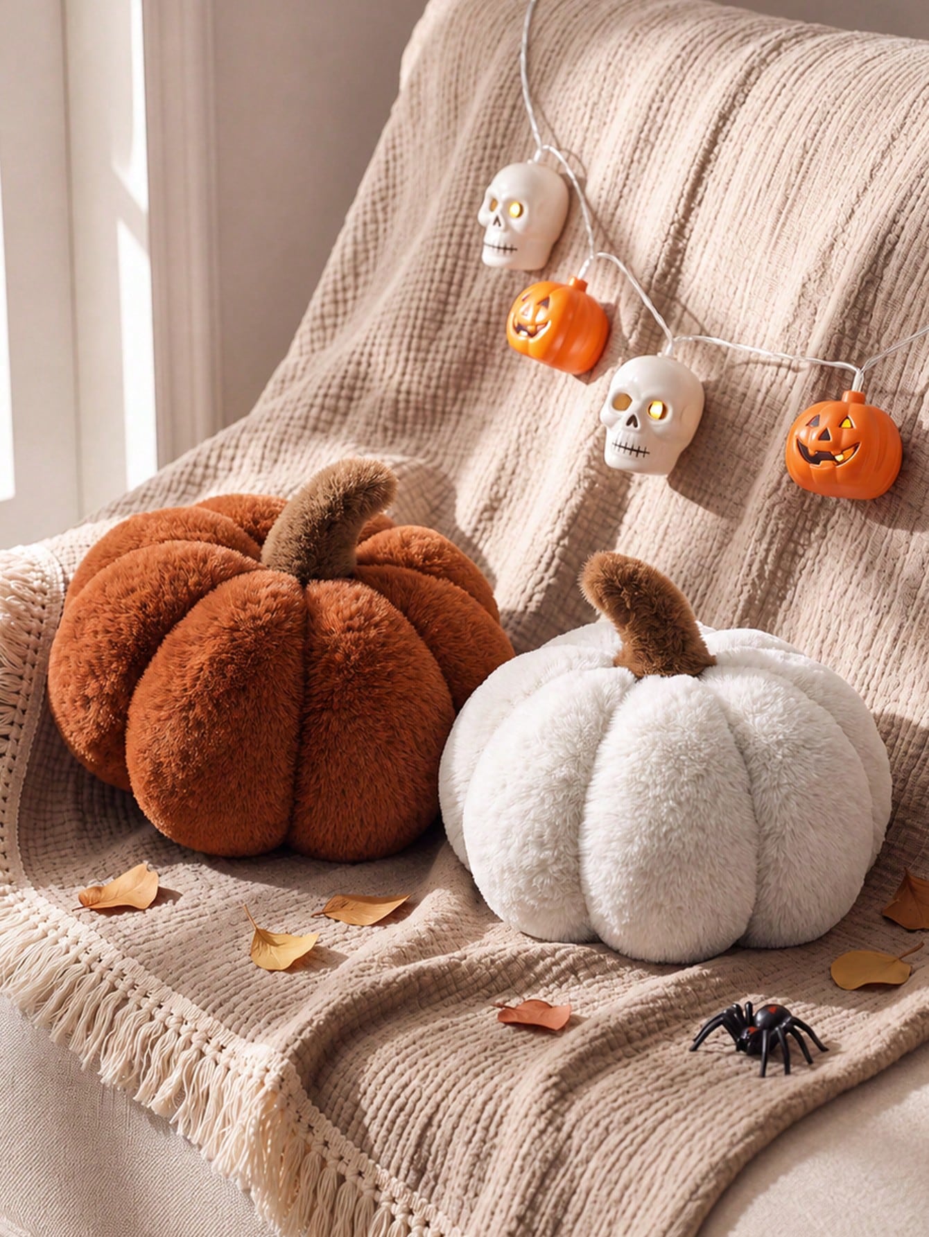 1pc Autumn Pumpkin Cushions, Halloween Decorative Pumpkins, Soft-Stuffed Harvest Decorations, Ideal For Dining Tables, Shelves, Sofas And Mantelpieces, Thanksgiving Home Decor