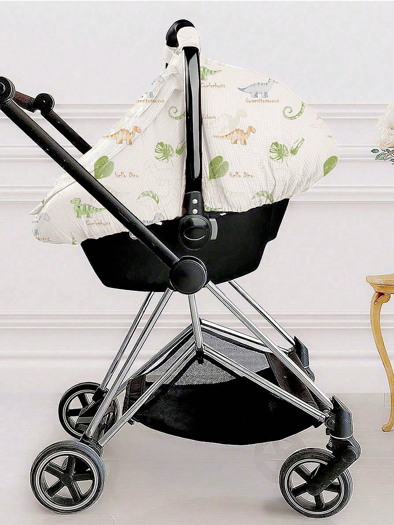 1pc Baby Basket Dust Cover, Cotton Gauze Breathable Protective Cover, Spring/Summer Baby Dust-Proof, Windproof, Sunscreen Canopy, Mosquito Net With Openable Window, Universal Fit