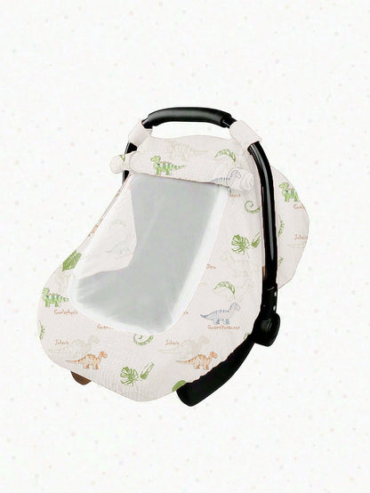 1pc Baby Basket Dust Cover, Cotton Gauze Breathable Protective Cover, Spring/Summer Baby Dust-Proof, Windproof, Sunscreen Canopy, Mosquito Net With Openable Window, Universal Fit