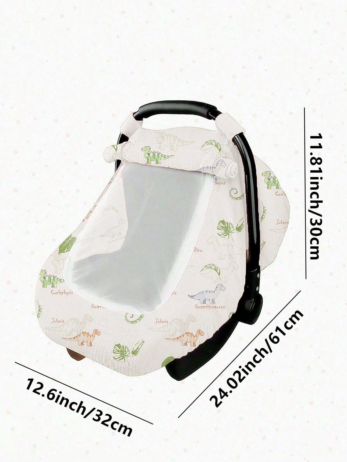 1pc Baby Basket Dust Cover, Cotton Gauze Breathable Protective Cover, Spring/Summer Baby Dust-Proof, Windproof, Sunscreen Canopy, Mosquito Net With Openable Window, Universal Fit