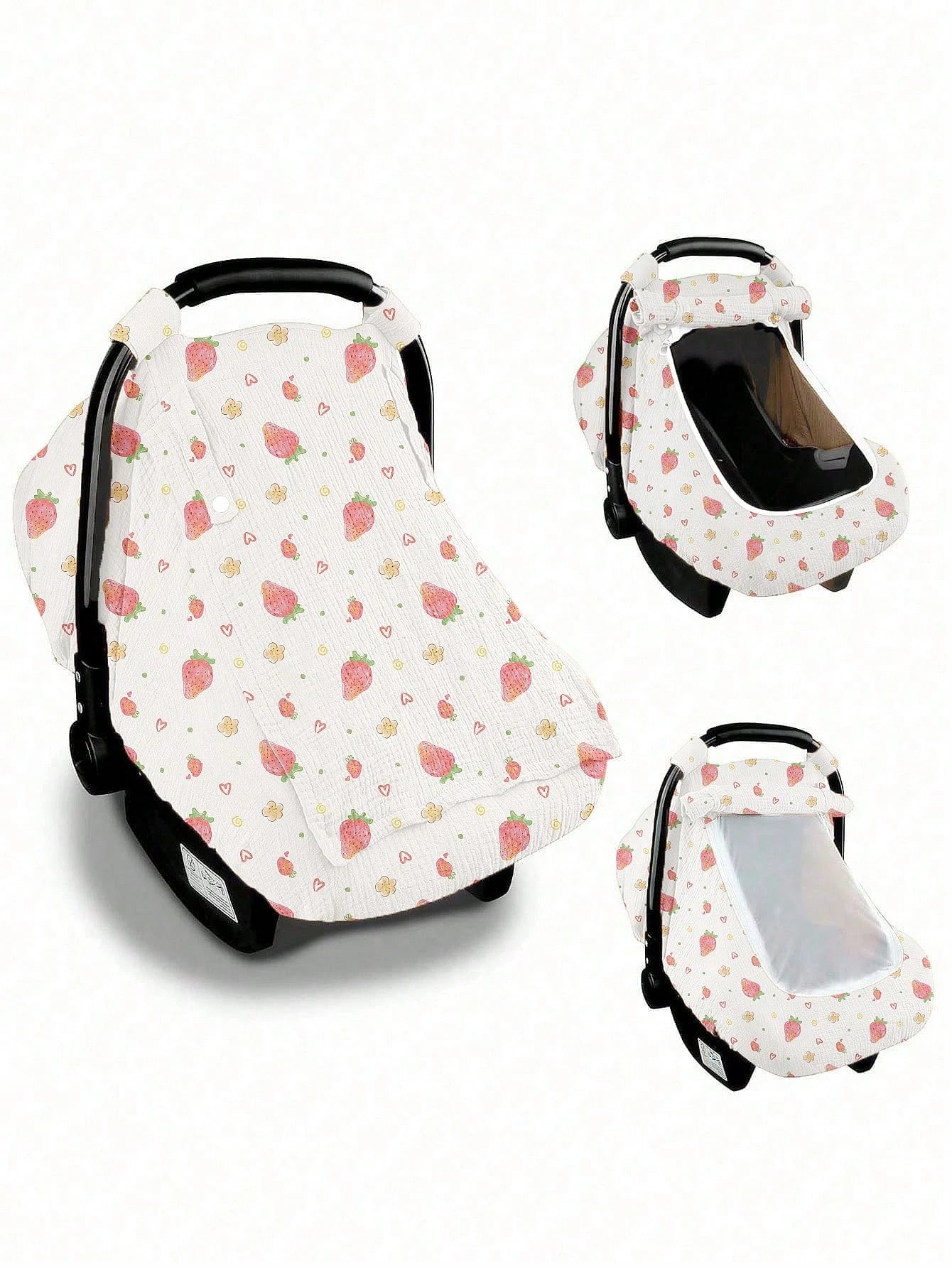 1pc Baby Basket Dust Cover, Cotton Gauze Breathable Protective Cover, Spring/Summer Baby Dust-Proof, Windproof, Sunscreen Canopy, Mosquito Net With Openable Window, Universal Fit