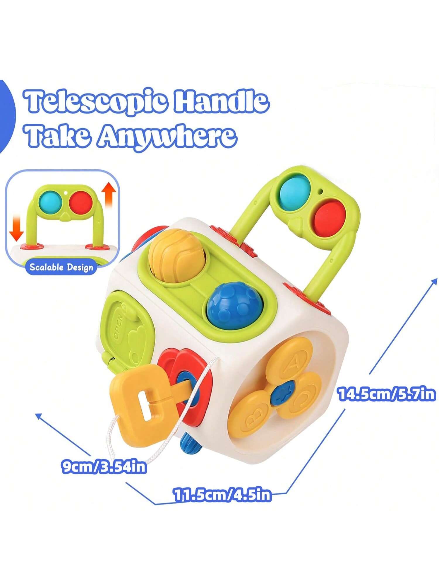 1pc Baby Busy Cube Montessori Sensory Toy, Develops Fine Motor Skills, Suitable For Early Education, Learning, Travel Activities- Cube For Daily Play And Entertainment, Gift For Newborn Baby Boy And