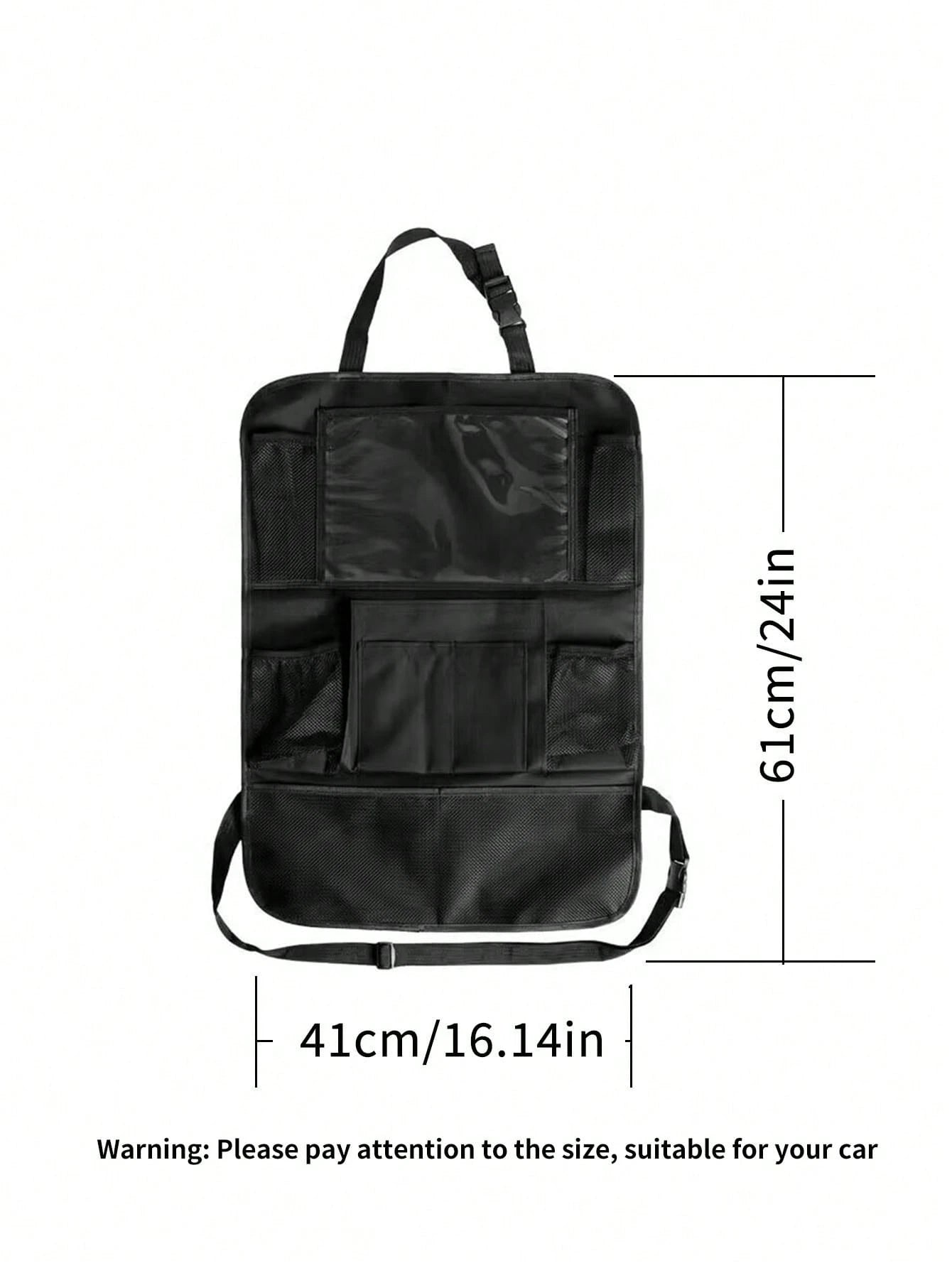 1pc Baby Car Seat Back Storage Bag, Oxford Cloth Organizer, Multi-Functional Anti-Dirt Hanging Bag For Toys, Essentials, Travel And Camping