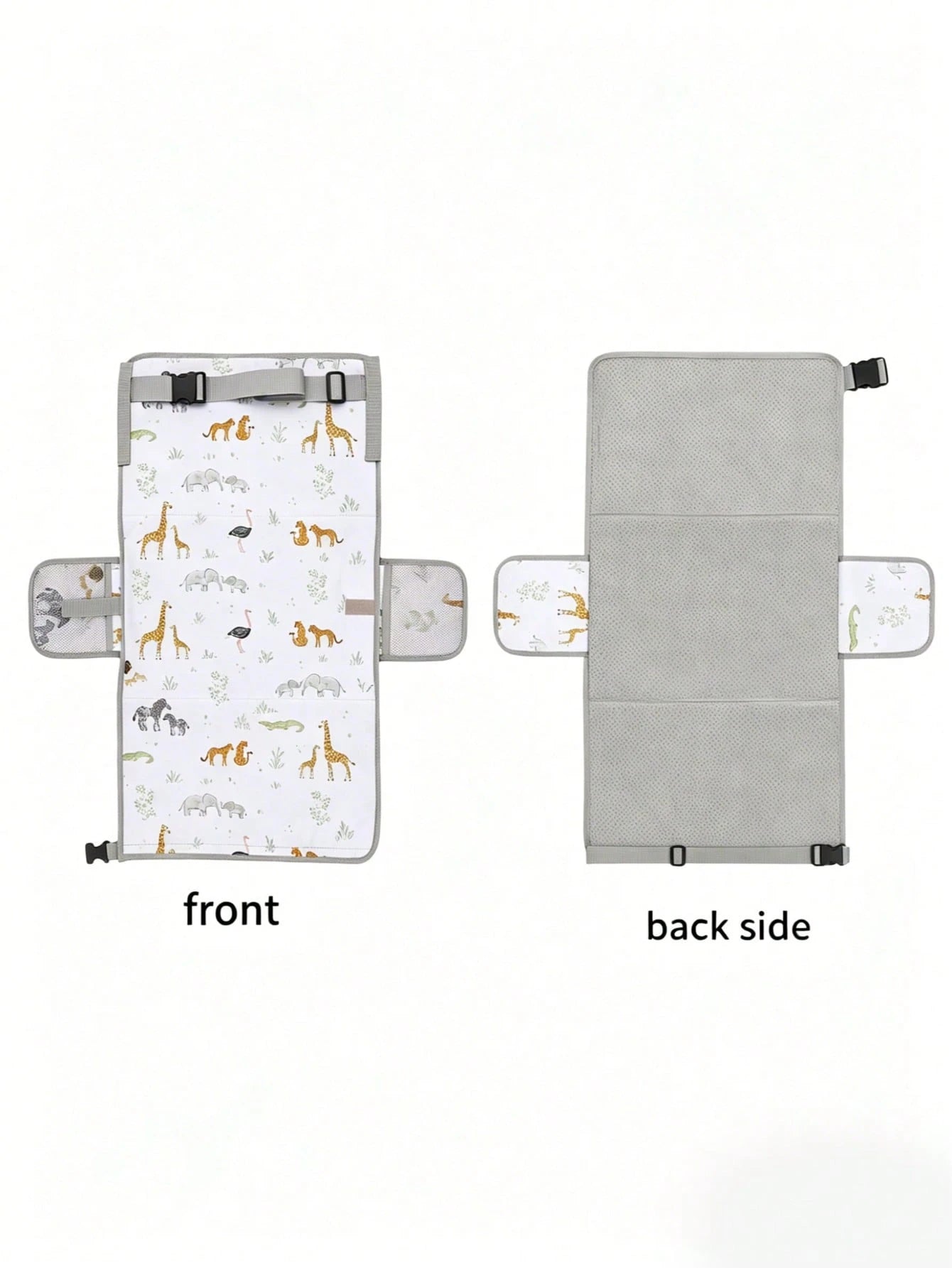 1pc Baby Car Seat Extension Pad, Cute Animal Print Foldable Travel Footrest With Mesh Storage Bag, Adjustable- Portable Infant Car Seat Leg Rest For Baby Flight And Travel