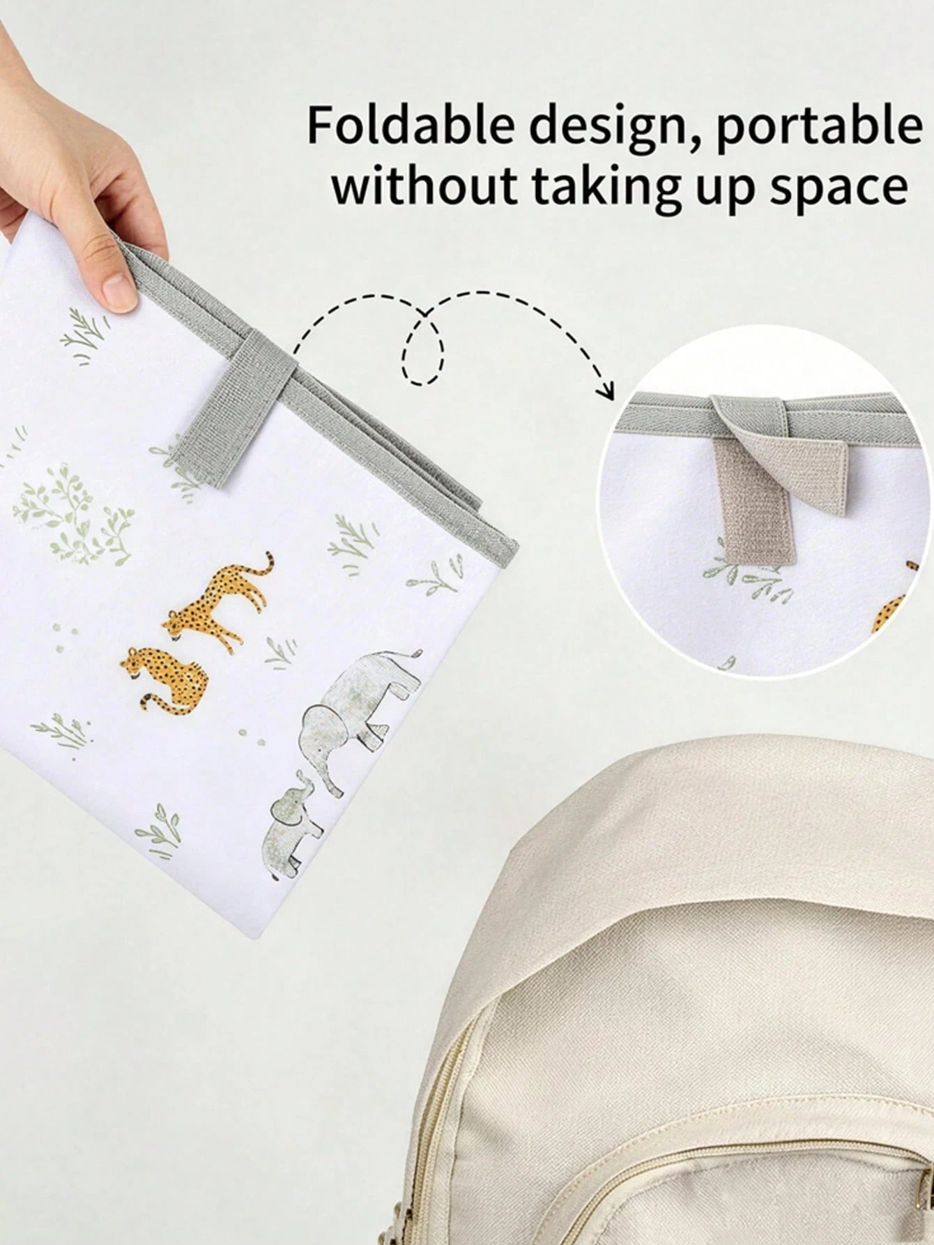 1pc Baby Car Seat Extension Pad, Cute Animal Print Foldable Travel Footrest With Mesh Storage Bag, Adjustable- Portable Infant Car Seat Leg Rest For Baby Flight And Travel