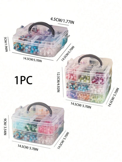 1pc Baby Hair Accessory Storage Box, Transparent Jewelry Box With Lid, Divided Compartments Jewelry Organizer Box, Multi-Functional Jewelry Packaging Box