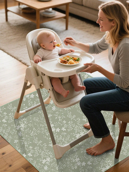 1pc Baby Splash Mat, Washable Portable Picnic Mat And Tablecloth, Suitable For High Chair/Arts & Crafts Activities