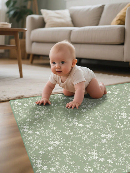 1pc Baby Splash Mat, Washable Portable Picnic Mat And Tablecloth, Suitable For High Chair/Arts & Crafts Activities