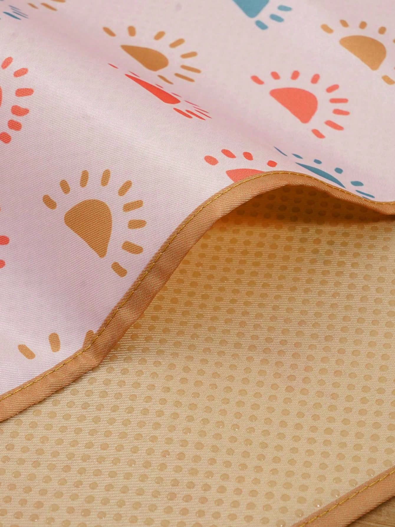 1PC Baby Splat Mat For Under High Chair/Arts/Crafts,43.3 X43.3 Inch Washable Spill Mat, Waterproof Anti-Slip Floor Protector Splash Mat, Messy Mat And Table Cloth