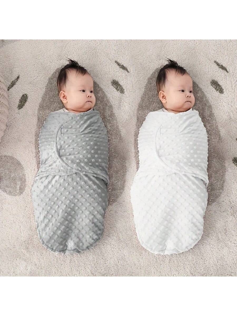 1pc Baby Swaddle Wrap, Newborn Anti-Startle Swaddle Blanket, Warm Fleece For Winter, Baby Cocoon Sleep Sack, 3D Beaded Soft & Comfortable, Gentle On Skin, Perfect Newborn Baby Shower Gift