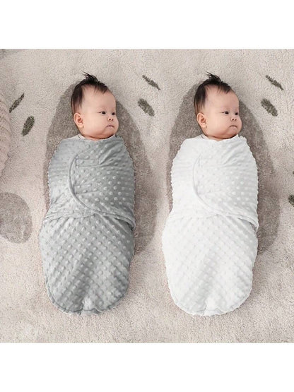 1pc Baby Swaddle Wrap, Newborn Anti-Startle Swaddle Blanket, Warm Fleece For Winter, Baby Cocoon Sleep Sack, 3D Beaded Soft & Comfortable, Gentle On Skin, Perfect Newborn Baby Shower Gift