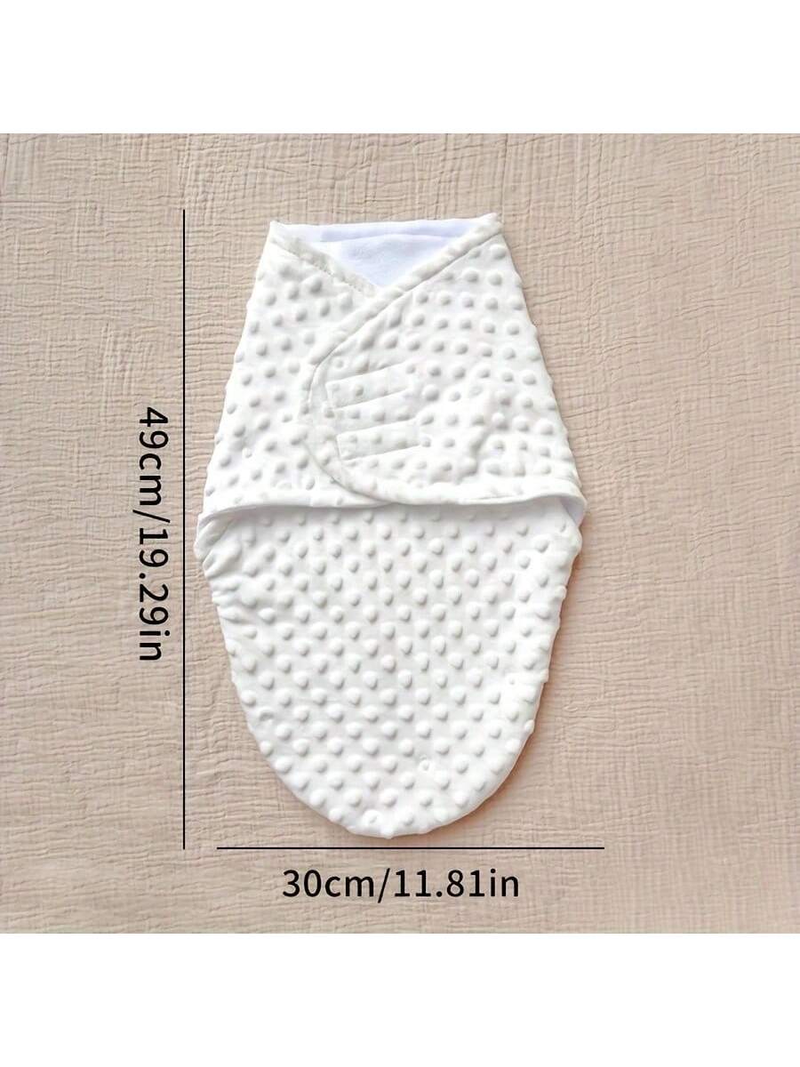 1pc Baby Swaddle Wrap, Newborn Anti-Startle Swaddle Blanket, Warm Fleece For Winter, Baby Cocoon Sleep Sack, 3D Beaded Soft & Comfortable, Gentle On Skin, Perfect Newborn Baby Shower Gift
