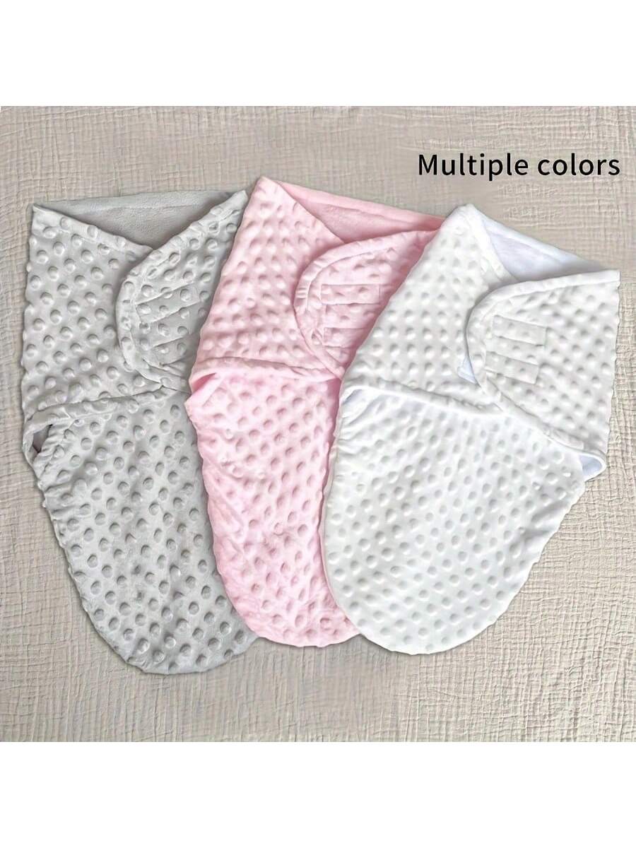 1pc Baby Swaddle Wrap, Newborn Anti-Startle Swaddle Blanket, Warm Fleece For Winter, Baby Cocoon Sleep Sack, 3D Beaded Soft & Comfortable, Gentle On Skin, Perfect Newborn Baby Shower Gift