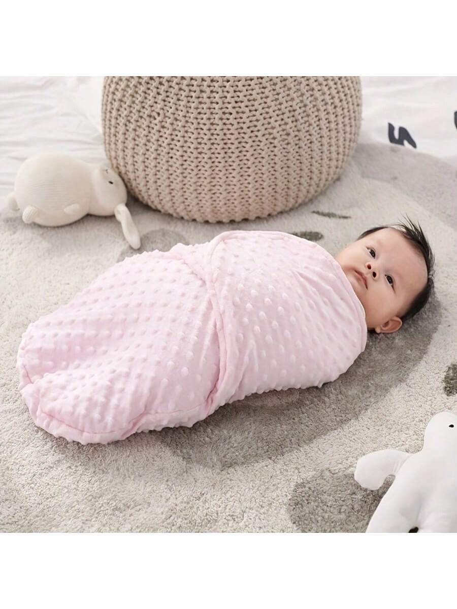 1pc Baby Swaddle Wrap, Newborn Anti-Startle Swaddle Blanket, Warm Fleece For Winter, Baby Cocoon Sleep Sack, 3D Beaded Soft & Comfortable, Gentle On Skin, Perfect Newborn Baby Shower Gift