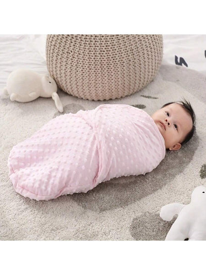 1pc Baby Swaddle Wrap, Newborn Anti-Startle Swaddle Blanket, Warm Fleece For Winter, Baby Cocoon Sleep Sack, 3D Beaded Soft & Comfortable, Gentle On Skin, Perfect Newborn Baby Shower Gift