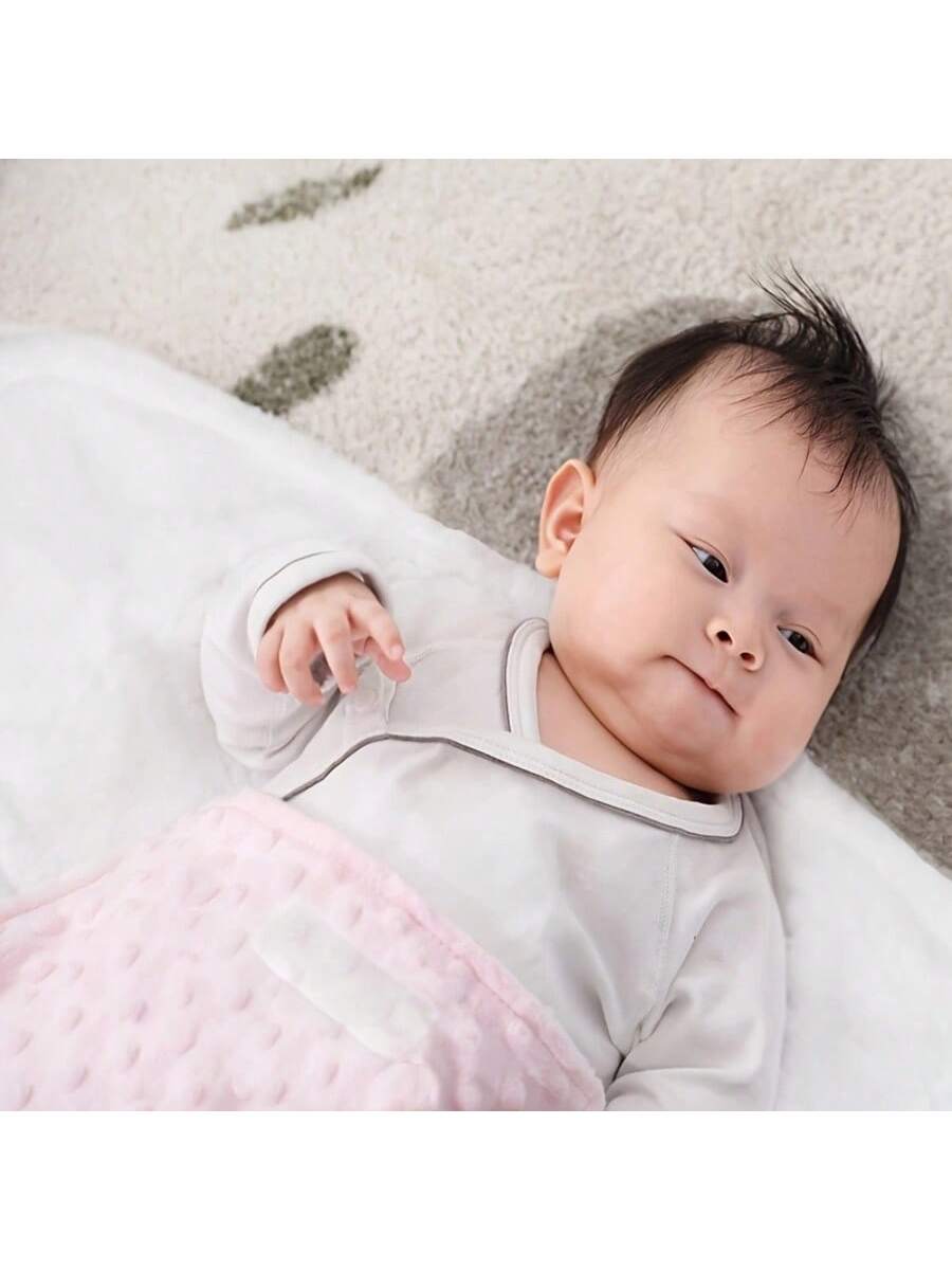 1pc Baby Swaddle Wrap, Newborn Anti-Startle Swaddle Blanket, Warm Fleece For Winter, Baby Cocoon Sleep Sack, 3D Beaded Soft & Comfortable, Gentle On Skin, Perfect Newborn Baby Shower Gift