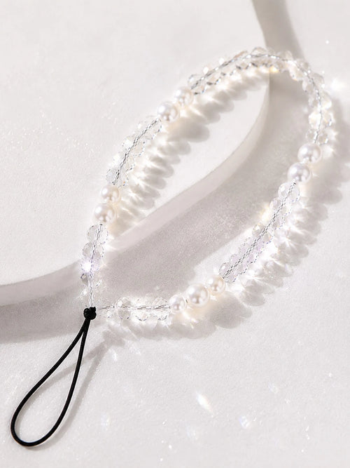 1pc Beaded Phone Lanyard With Faux Pearl,Phone Charm, Phone Chainm,Light-Luxury And High Fashion Style Gifts For Mother