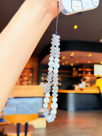 1pc Beaded Phone Lanyard With Faux Pearl,Phone Charm, Phone Chainm,Light-Luxury And High Fashion Style Gifts For Mother