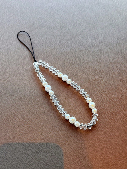1pc Beaded Phone Lanyard With Faux Pearl,Phone Charm, Phone Chainm,Light-Luxury And High Fashion Style Gifts For Mother