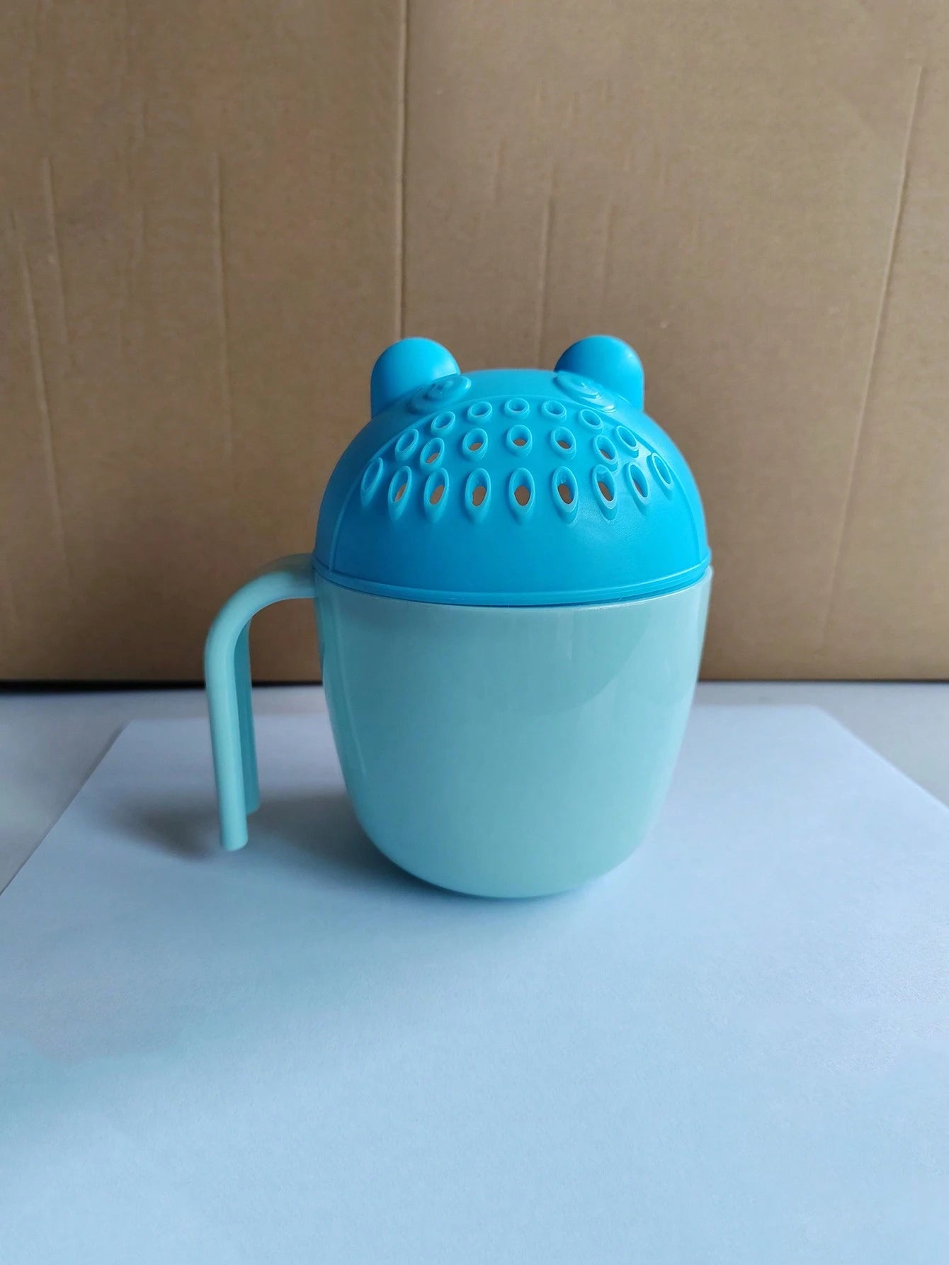 1pc Bear Shaped Baby Shampoo Cup Shower Rinser Bathing Gargle Cup