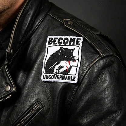 1pc "Become Ungovernable" Embroidered Letter Hot Melt Patch, DIY Clothing Decor Patch Badge Accessory