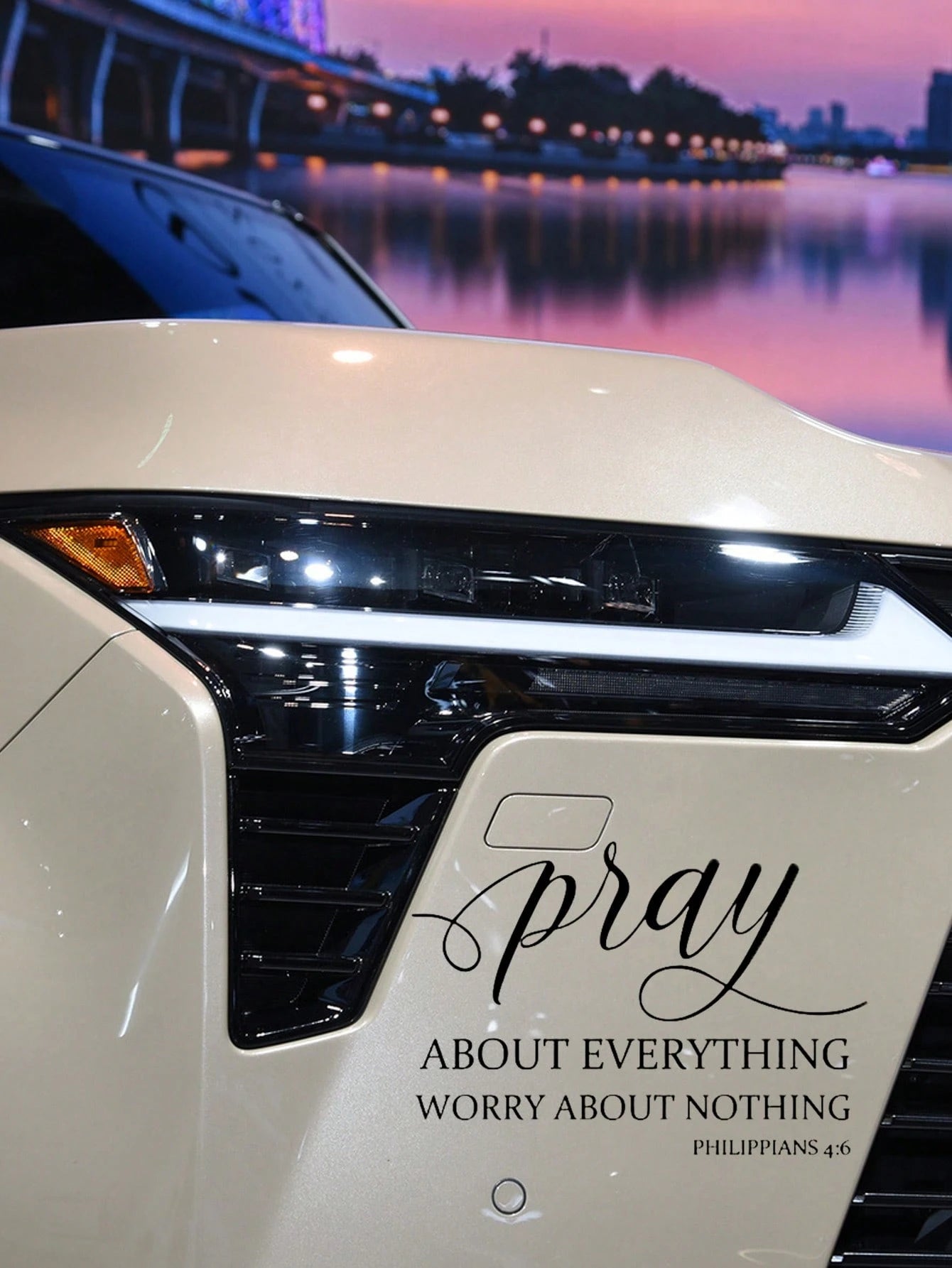 1pc Bible Verse Waterproof Removable Stickers, Inspirational Decals For Car & Home Smooth Surfaces