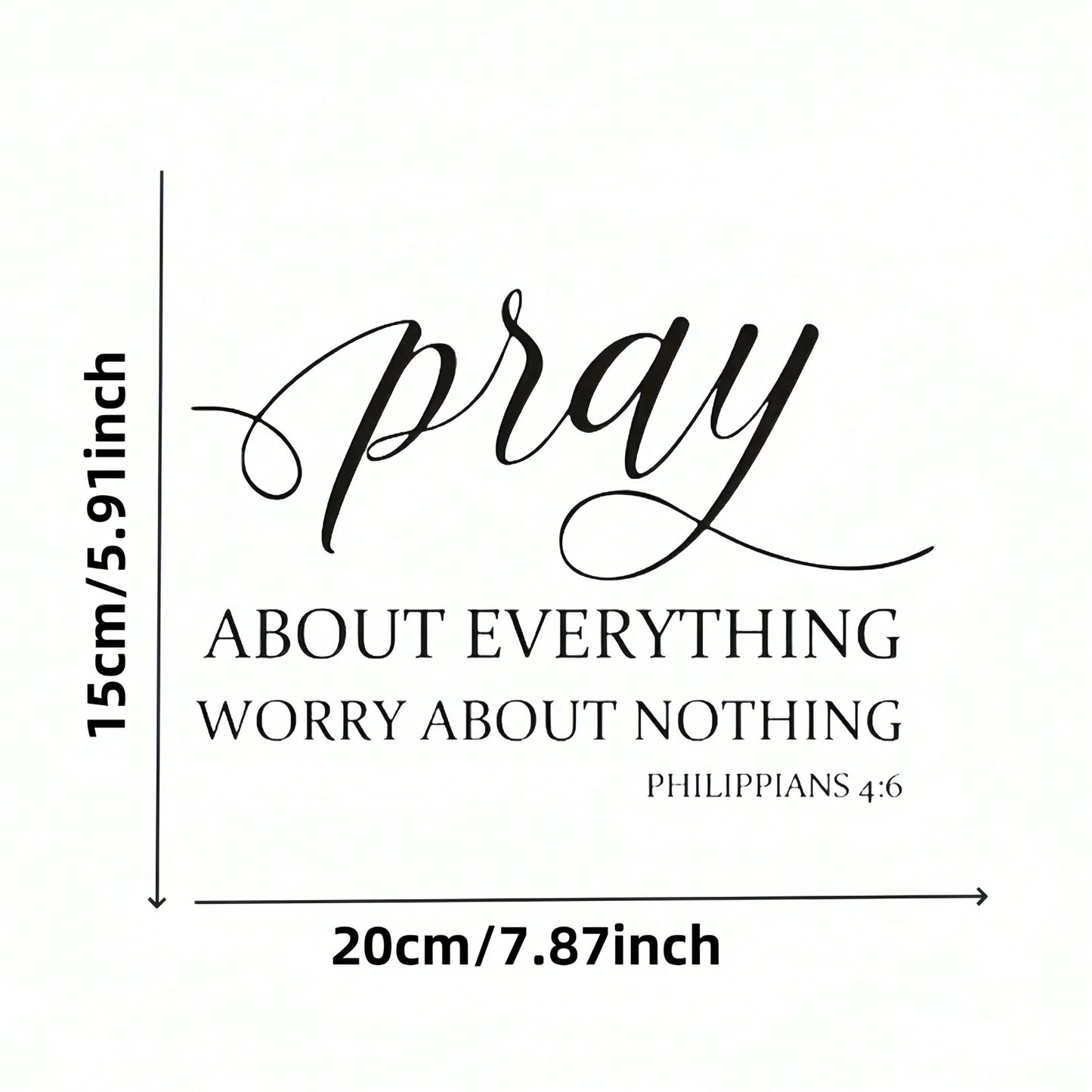 1pc Bible Verse Waterproof Removable Stickers, Inspirational Decals For Car & Home Smooth Surfaces