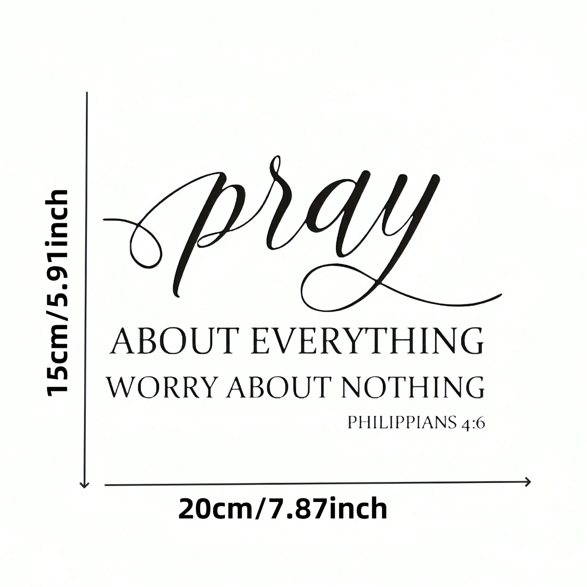 1pc Bible Verse Waterproof Removable Stickers, Inspirational Decals For Car & Home Smooth Surfaces