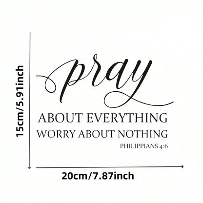 1pc Bible Verse Waterproof Removable Stickers, Inspirational Decals For Car & Home Smooth Surfaces